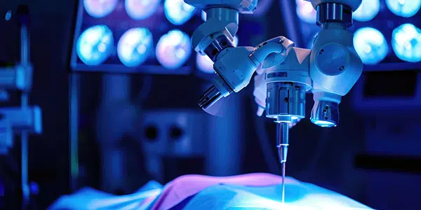 Robô realizando telecirurgia