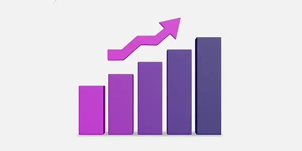 Gráfico financeiro positivo