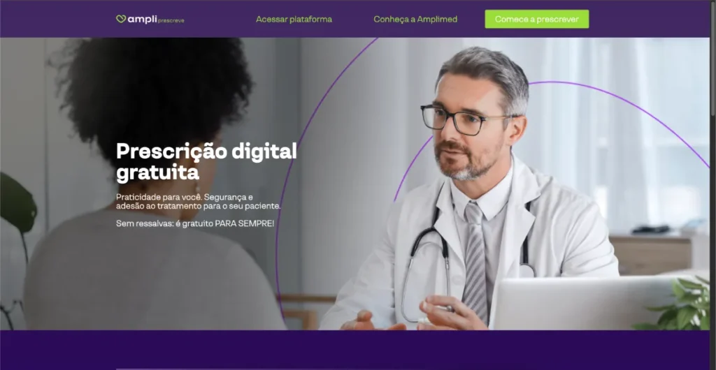 Tela de cadastro Ampli Prescreve - receita digital